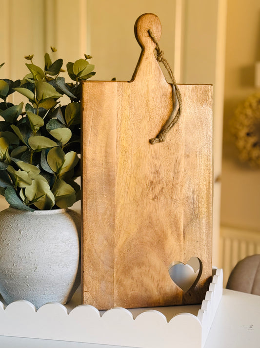 Heart Wooden chopping board