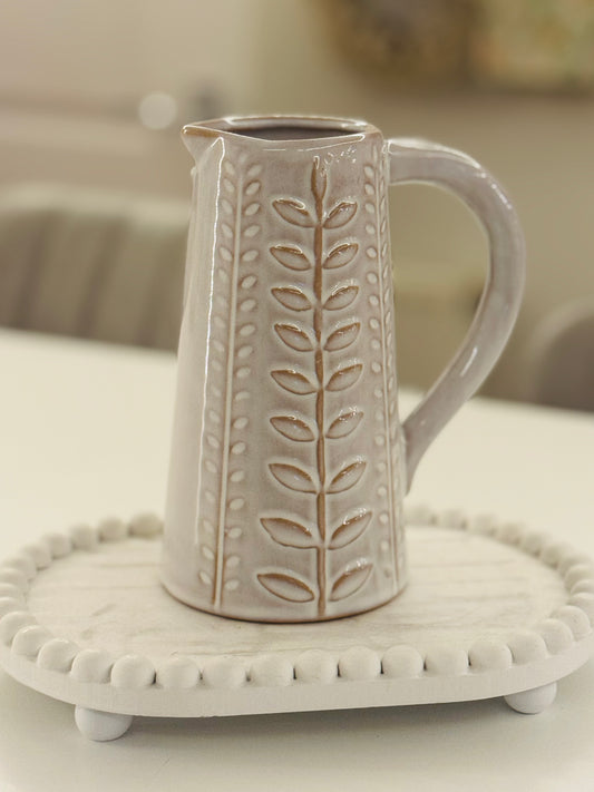 Decorative Leaf Jug 17cm