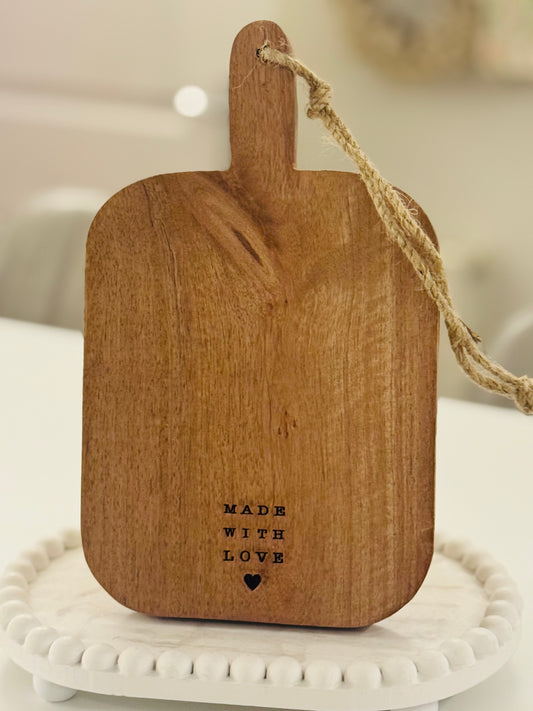 Made with Love chopping board 25cm