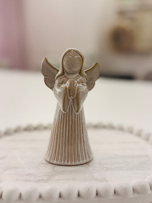 Ceramic praying angel 11.5cm