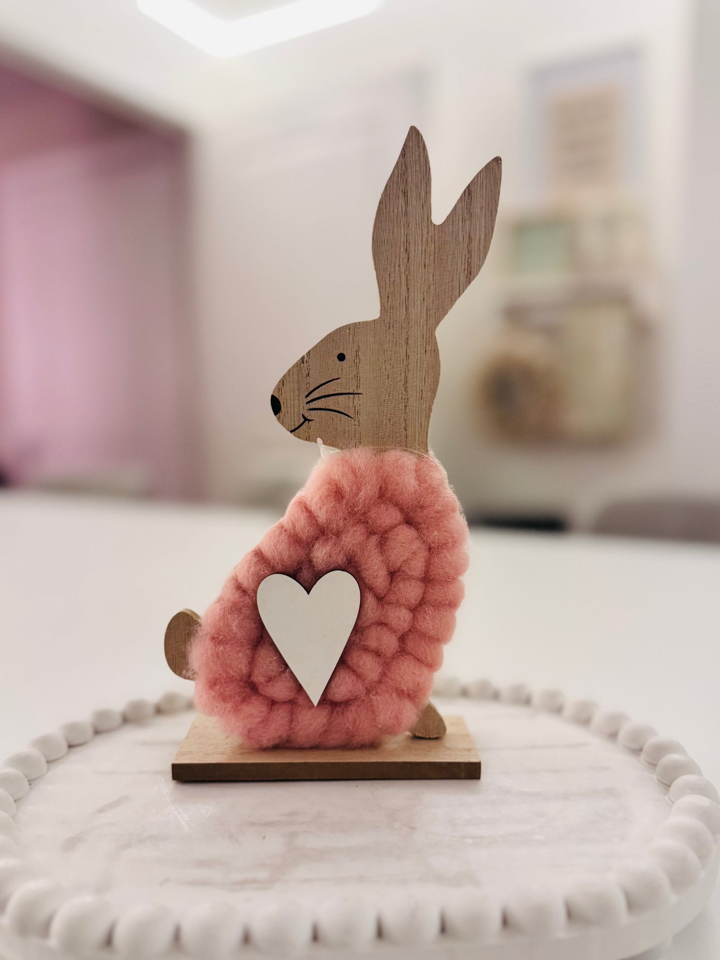 Pink heart bunny 20cm