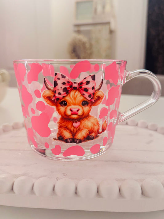 Cute Pink Highland Cow Mug