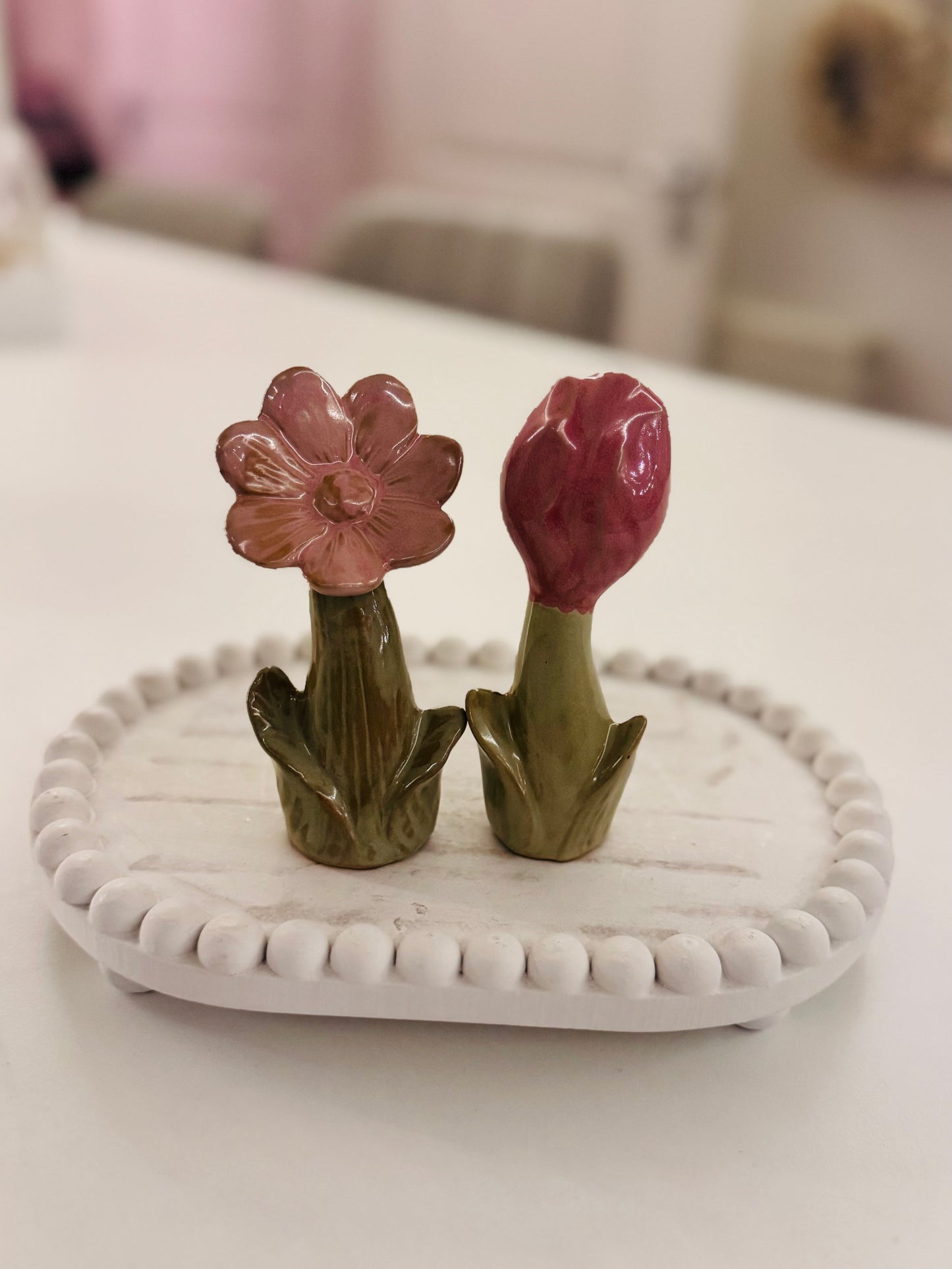 Ceramic flower duo 12cm
