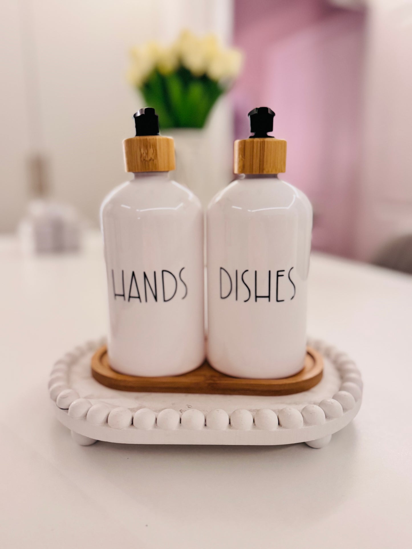 Soap Dispensers with Tray