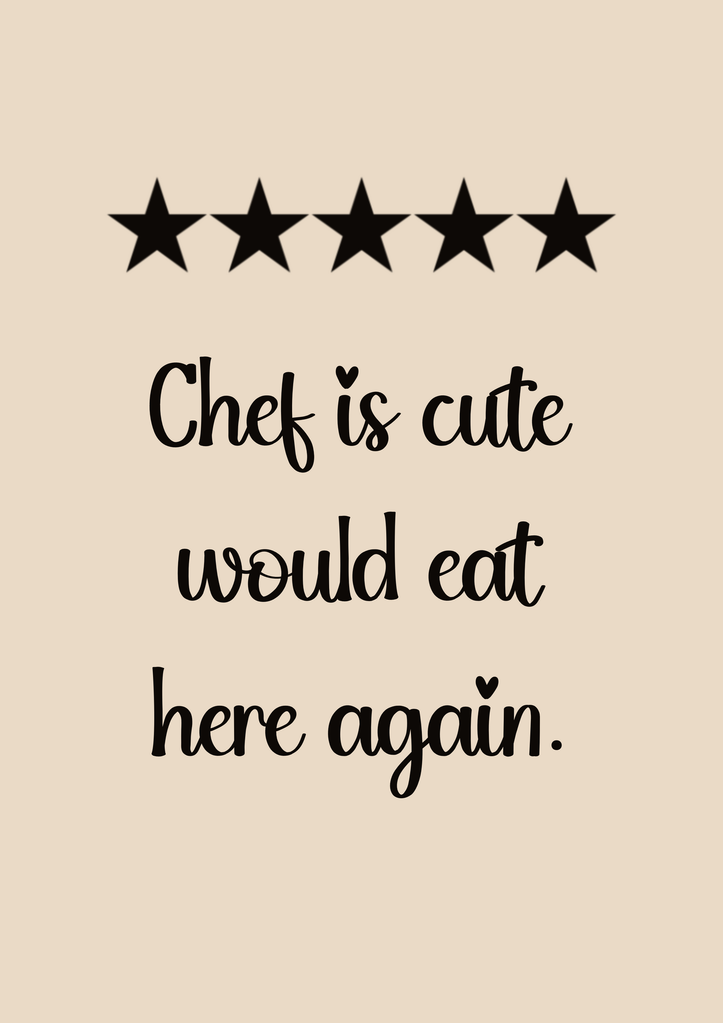 5 stars Chef Print