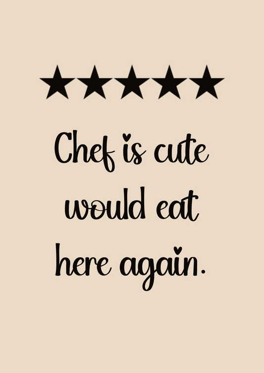 5 stars Chef Print