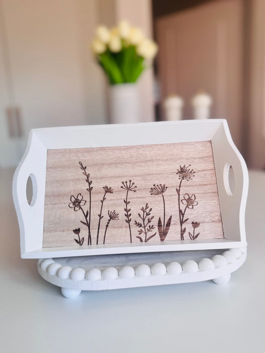 Neutral Floral Tray