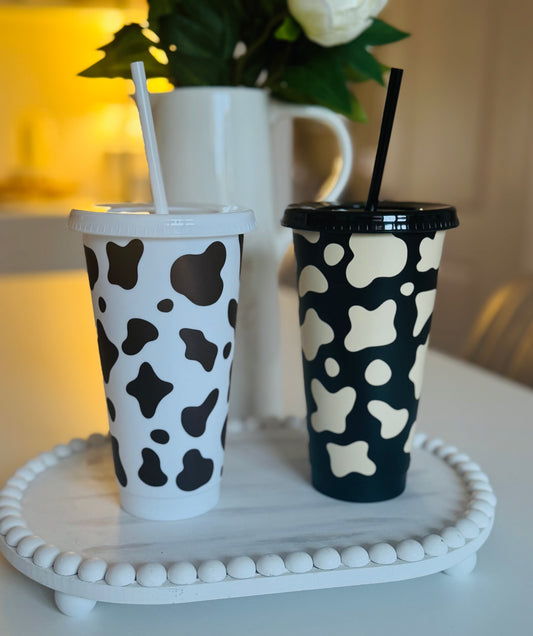 Cow Print Cold Cup
