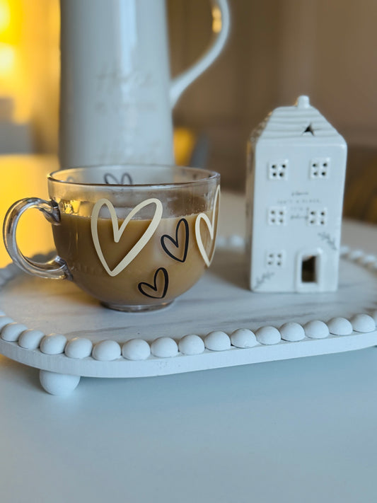 Heart Jumbo Glass Mug