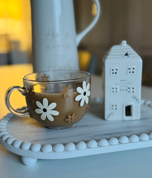 Jumbo Flower Glass Mug