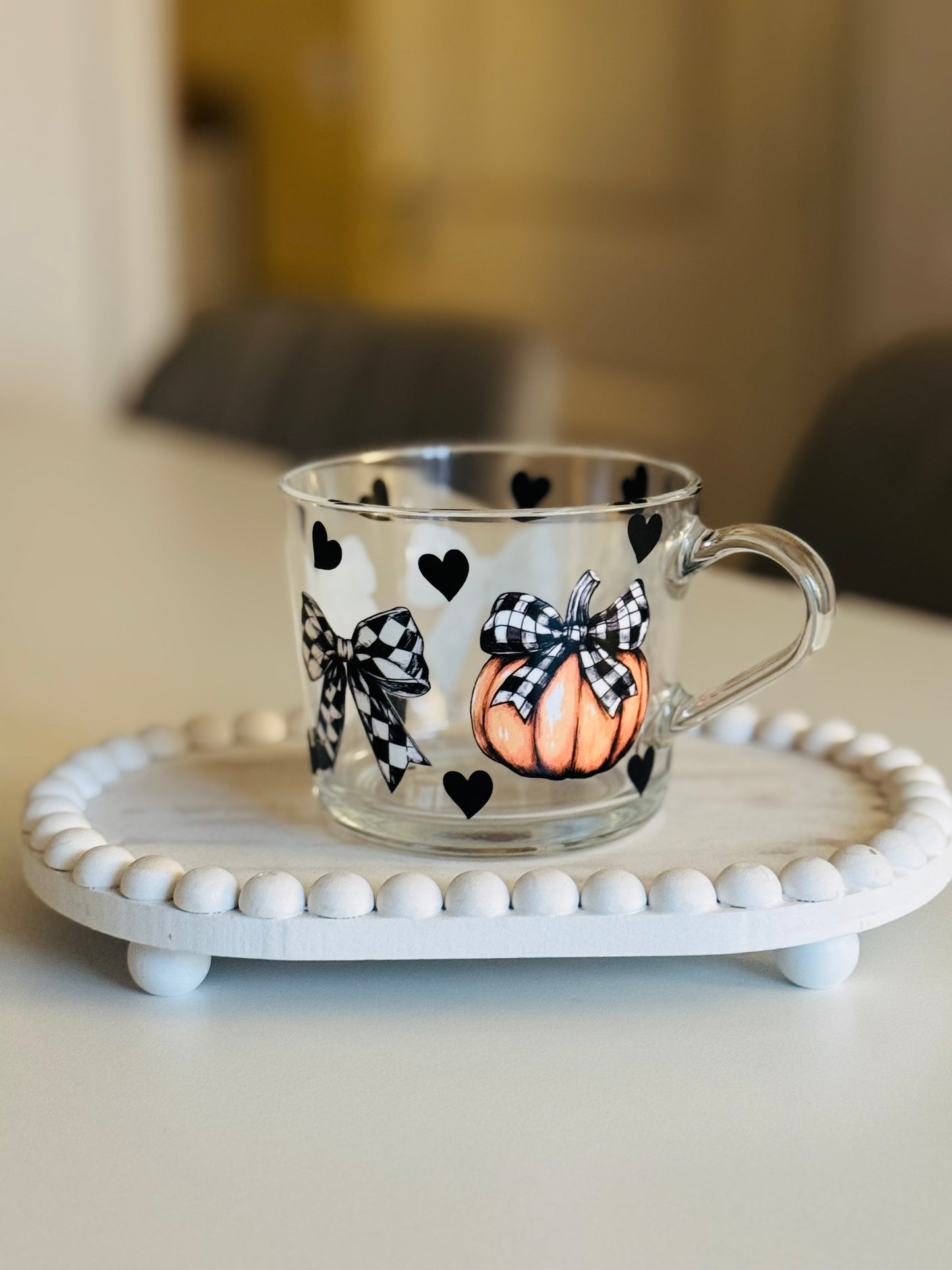 Checkered Pumpkin Mug