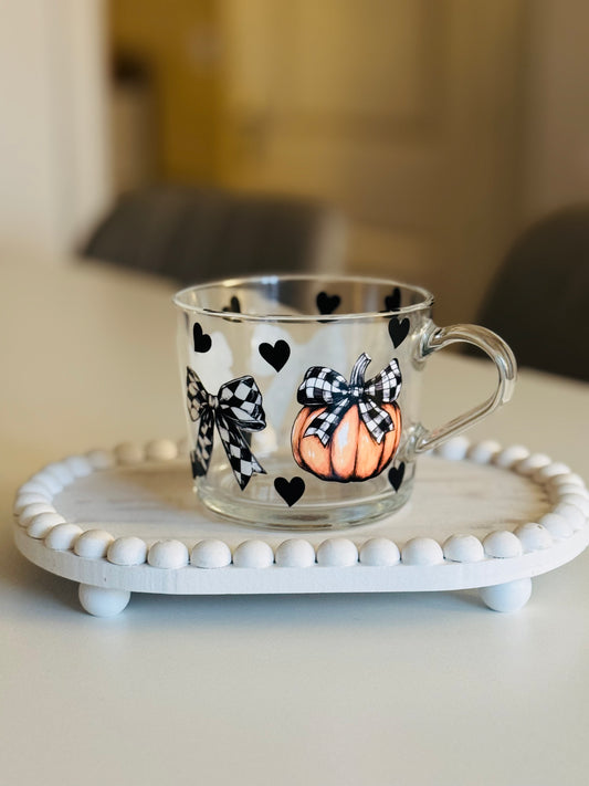 Checkered Pumpkin Mug