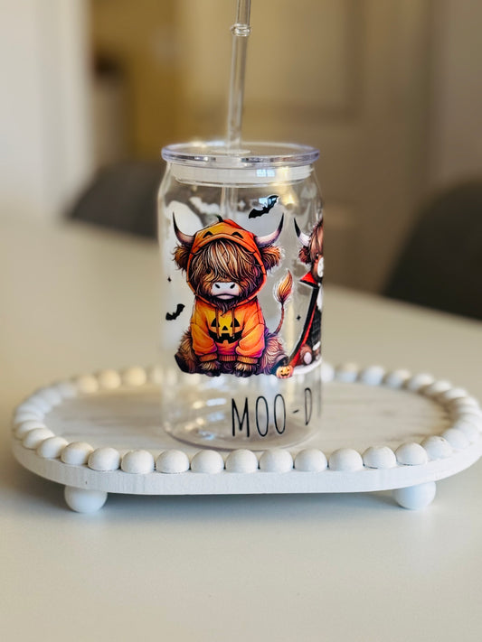 MOO-dy Halloween Plastic Can 16oz
