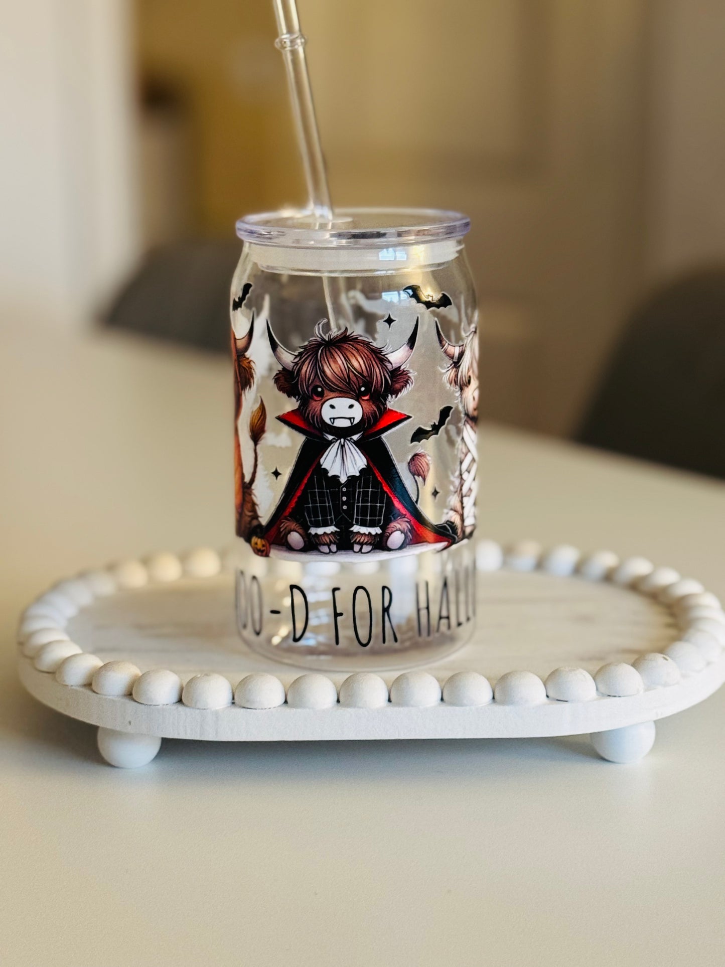 MOO-dy Halloween Plastic Can 16oz