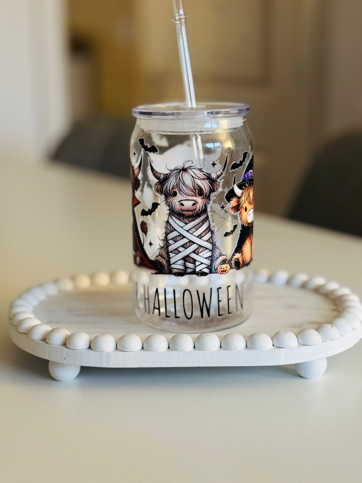 MOO-dy Halloween Plastic Can 16oz
