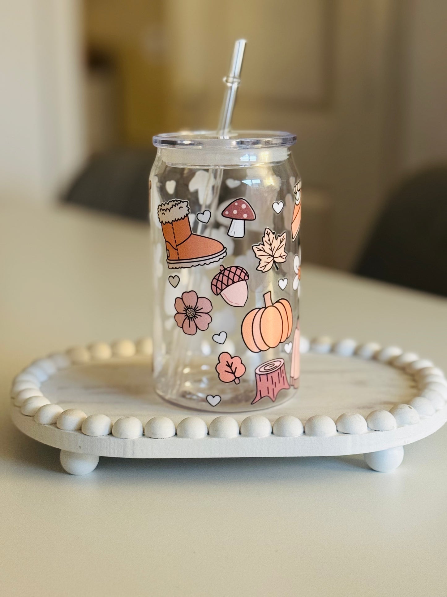 Autumn things plastic can 16oz