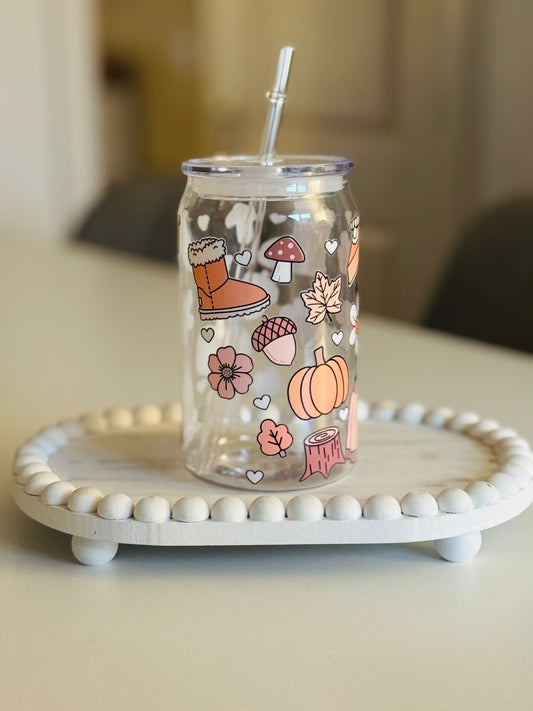 Autumn things plastic can 16oz