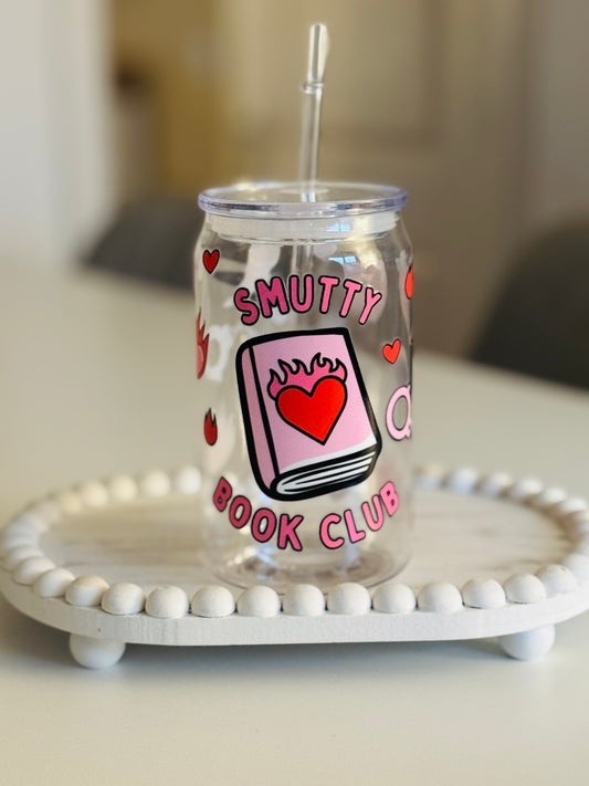 Smutty Book Club plastic can 16oz