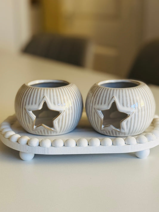 Decorative Star Candle Holder 9.5cm