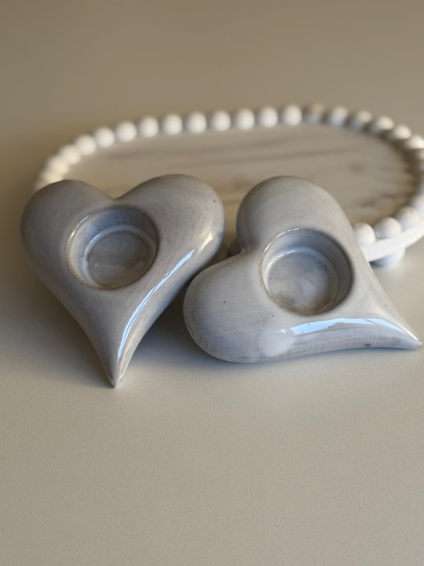 Neutral Heart Tea Light holder