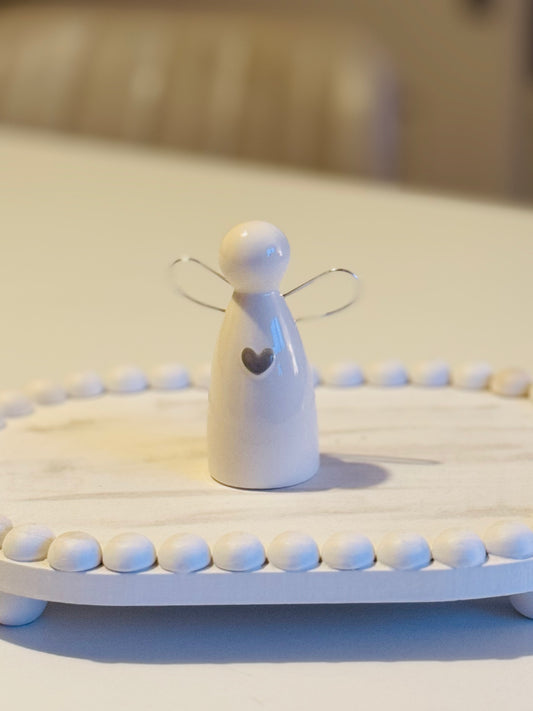 Porcelain Angel Ornament, 7.8cm