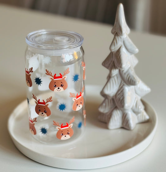 Reindeer Plastic Can