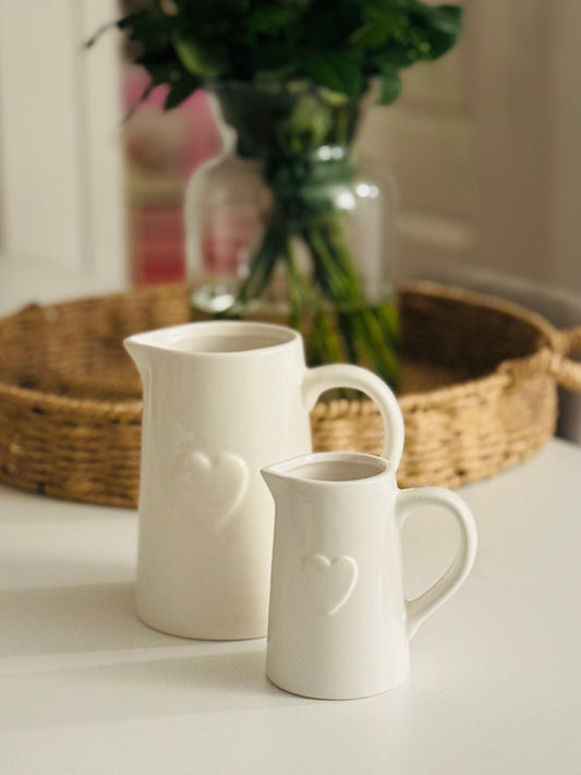 White Hearts jug Set