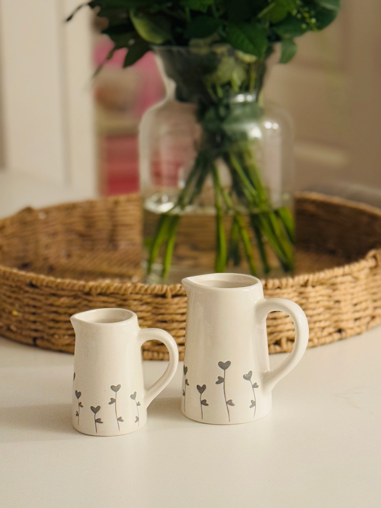 Flower / Heart Jug Set