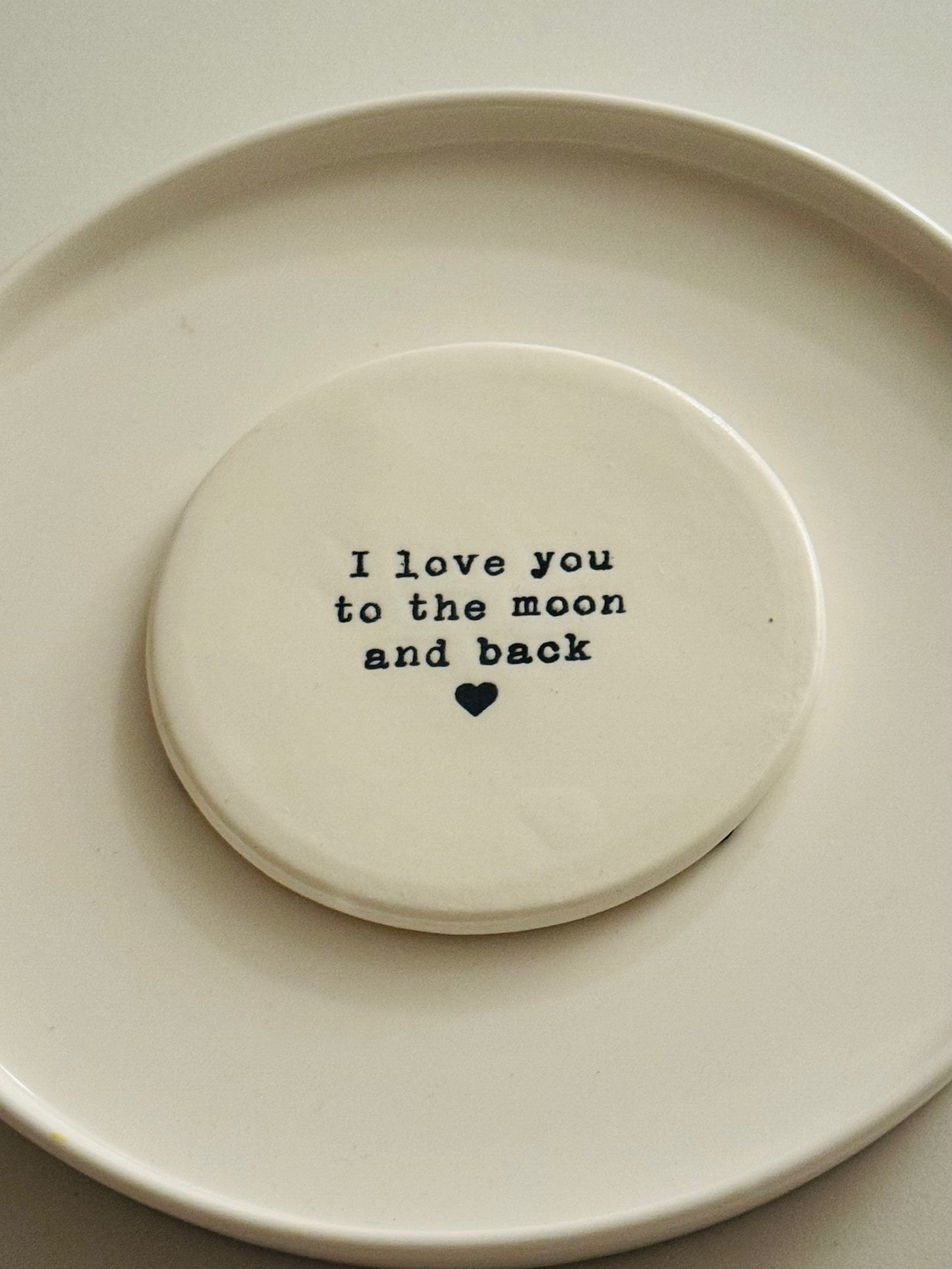 I love you to the moon and back coaster
