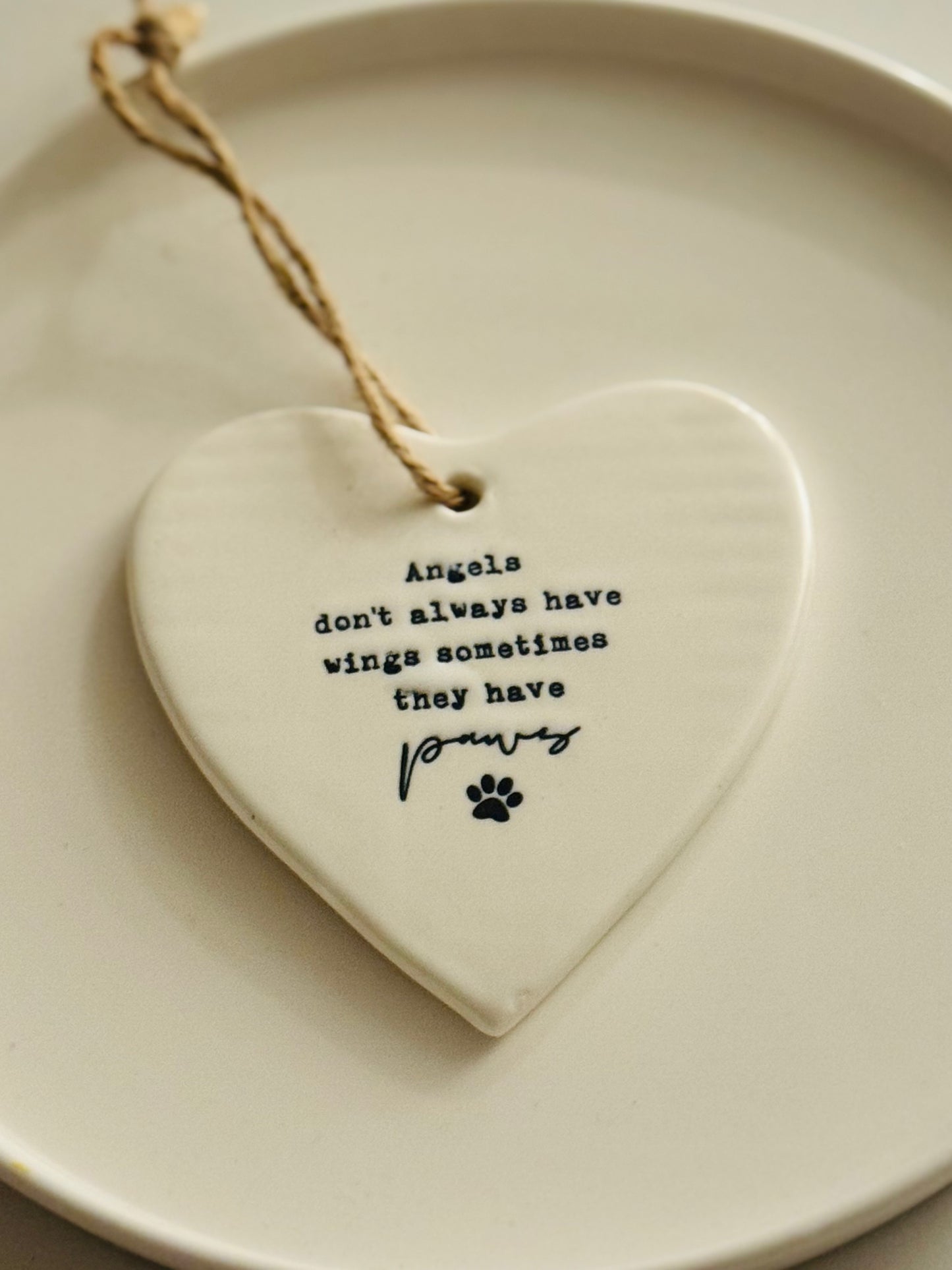 Angel Paw Prints Heart