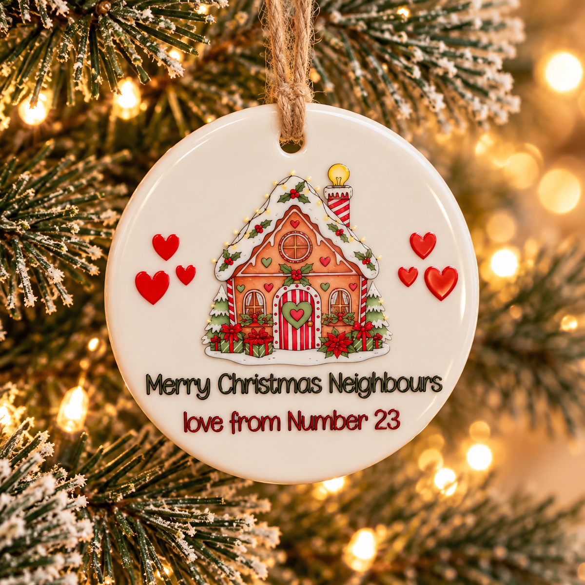 Gingerbread House Christmas Neighbour Bauble