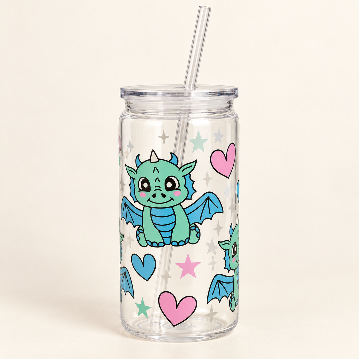 Blue Dragon Plastic Can