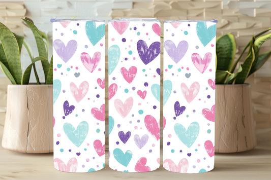 NEW Multi Hearts Tumbler