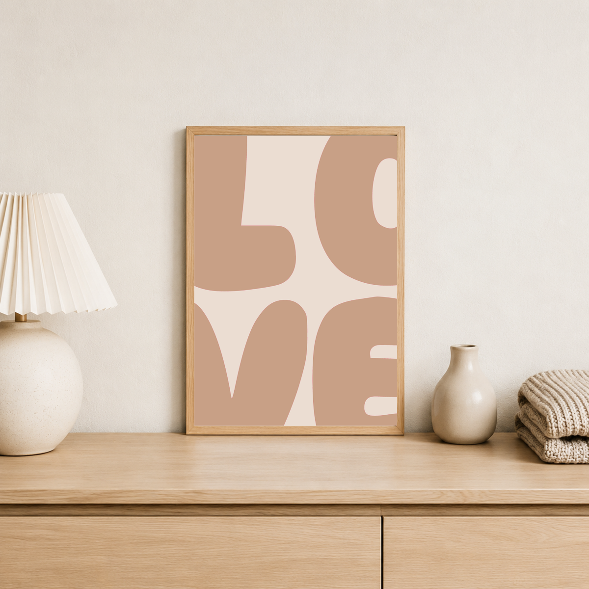 Neutral LOVE print