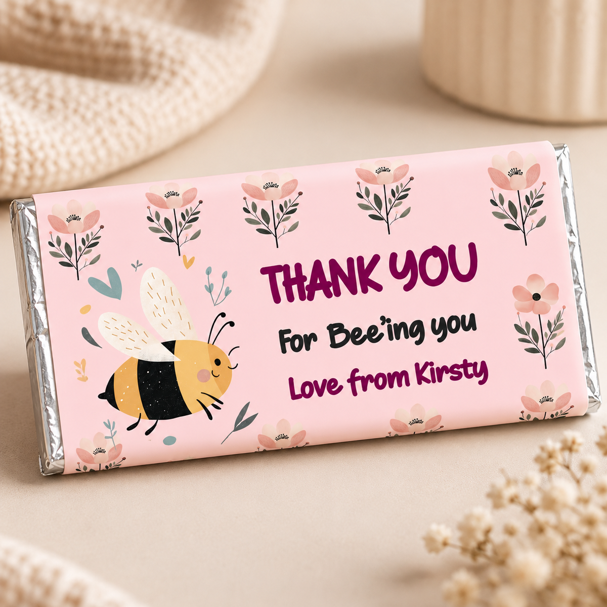 Bee'ing You Chocolate Bar Wrapper