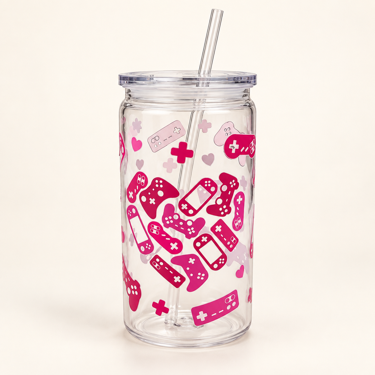 Pink Gamer Plastic Can
