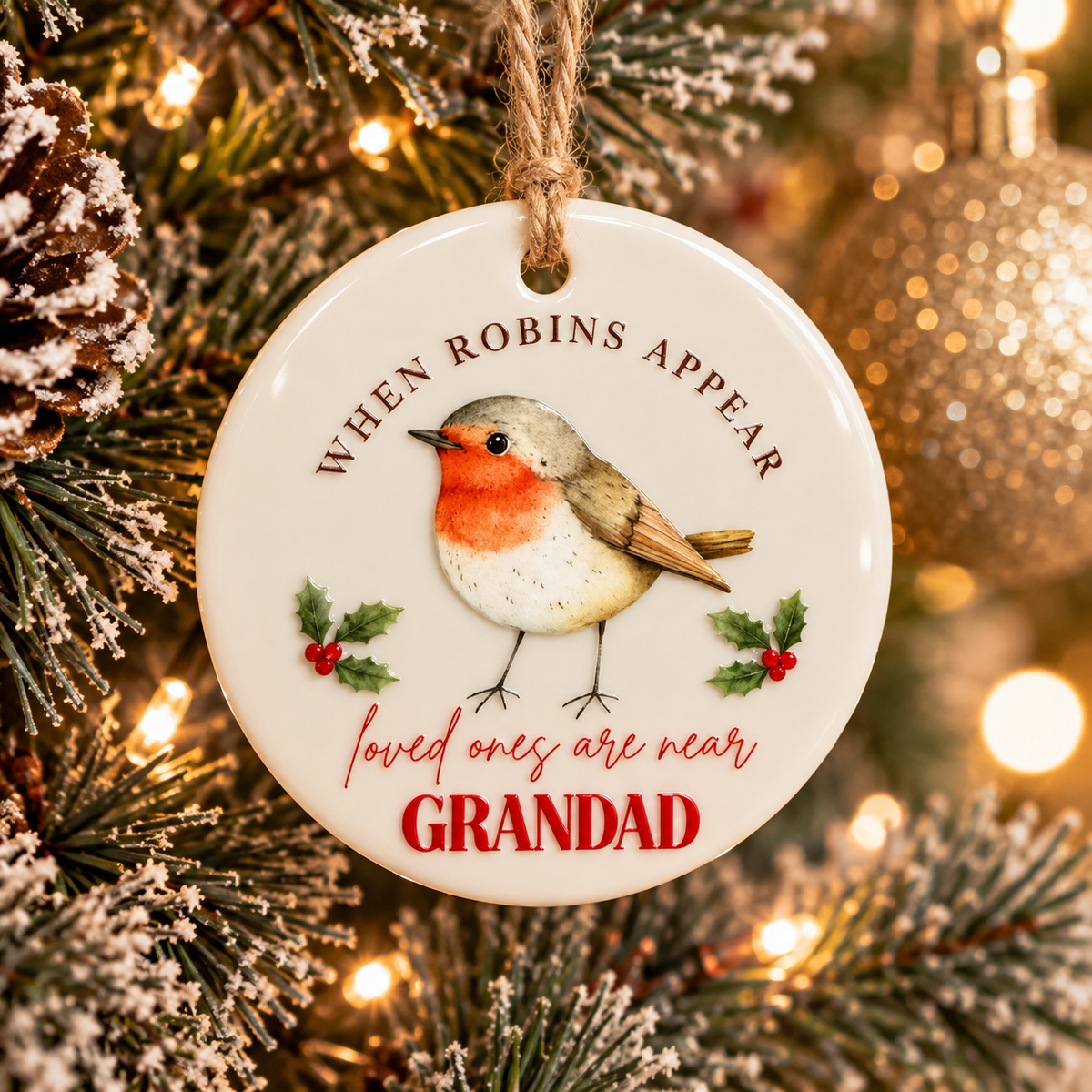 When Robins Appear Bauble