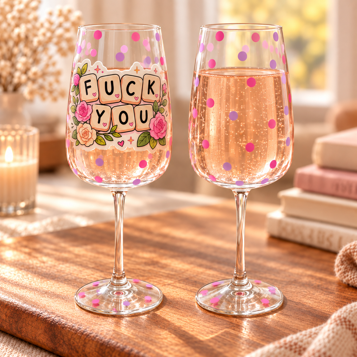 F*CK YOU wine glass