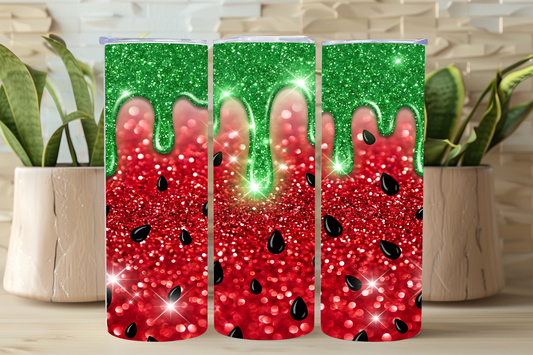 NEW Glitter effect watermelon tumbler