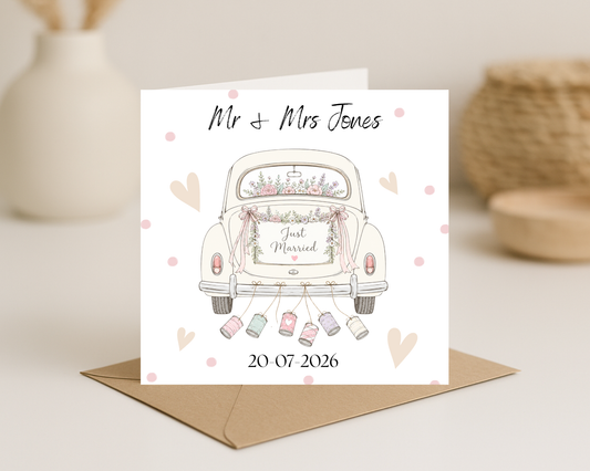 Wedding Car Card