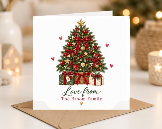 Traditional Christmas Tree Card (Personalised)