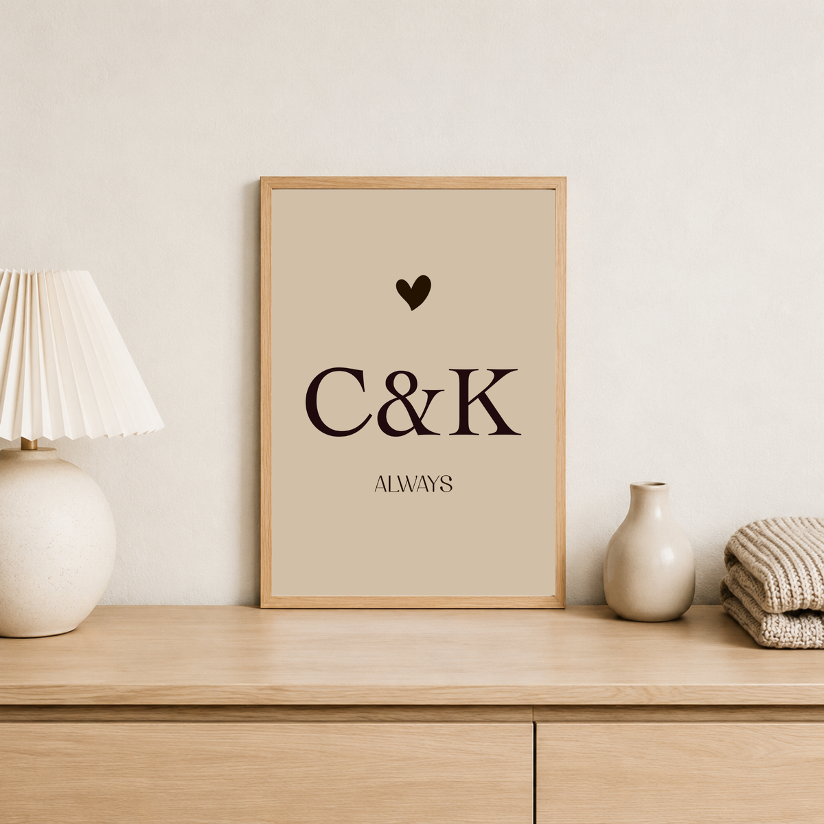 Neutral Initials Print
